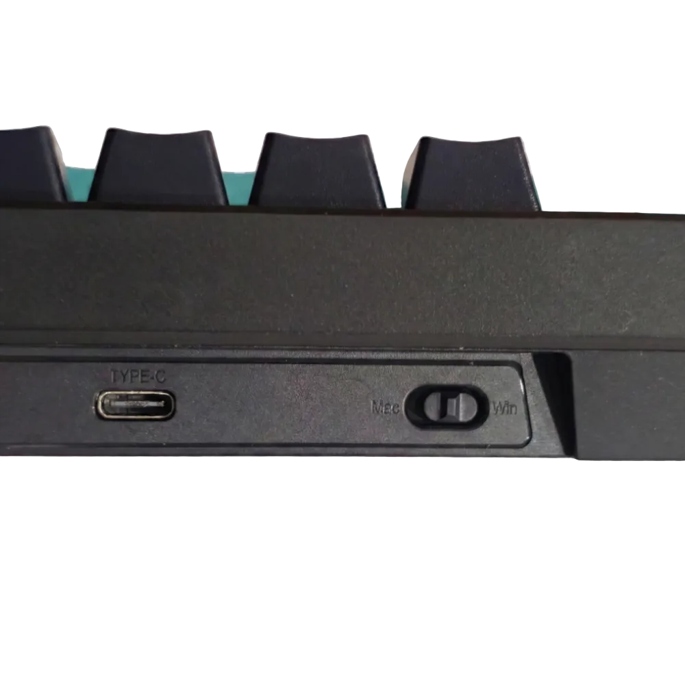 Teclado Gamer Mecânico RGB Aplus Iara Switch Red Gasket 80% Obisidian Aqua - AK400A