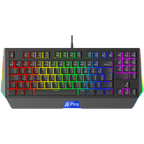 Teclado Gamer  Mecânico APlus Mizu Rainbow Switch  Blue Outemu  Preto - AP-KB-3989