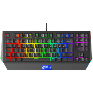 Teclado Gamer  Mecânico APlus Mizu Rainbow Switch  Blue Outemu  Preto - AP-KB-3989