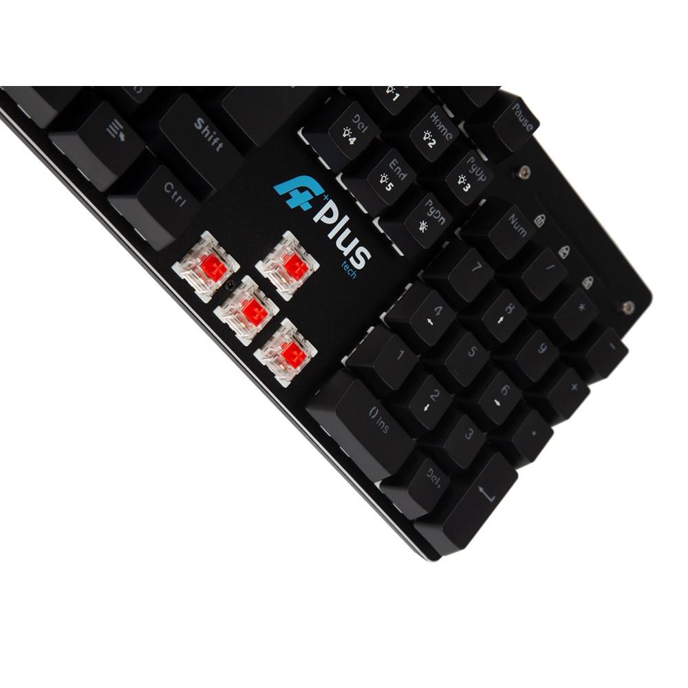 Teclado Mecânico Gamer A+ Plus Tech Khan Rainbow Switch Red