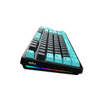 Teclado Gamer Mecanico Rgb Aplus Iara Switch Blue Gasket 80% Obisidian Aqua - AK400
