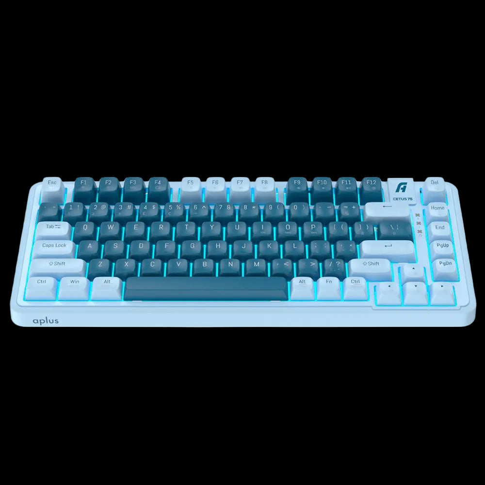 Teclado Gamer Mecânico Aplus Cetus 75 Switch Red Hotswap Led Azul - AK