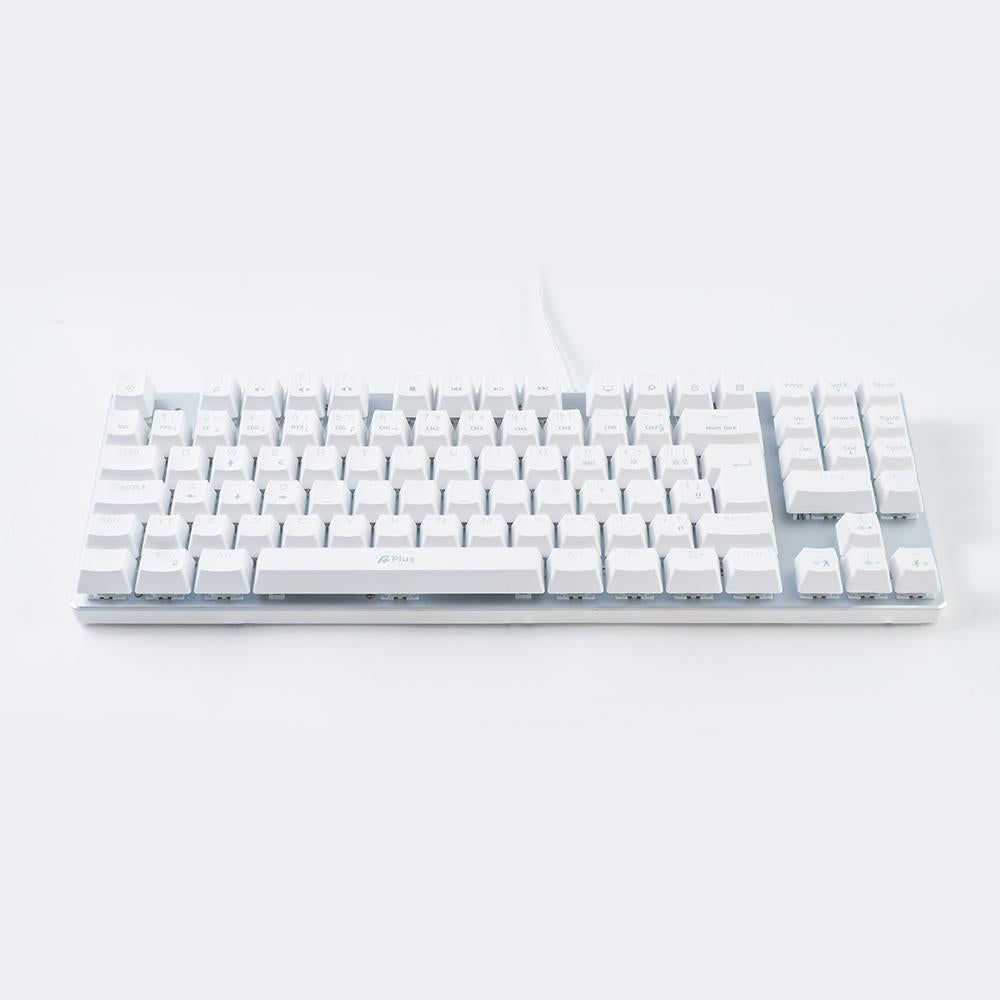 Teclado Gamer  Mecânico Switch Blue Outemu APlus Tech Barak LED White - AP-KB-3884W