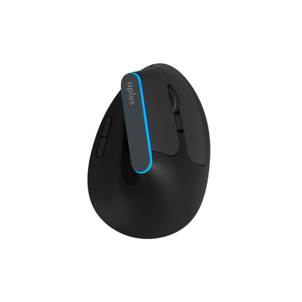 Mouse sem fio Wireless Ergonomico Aplus Ergos 433 6 Botões 1600Dpi Preto