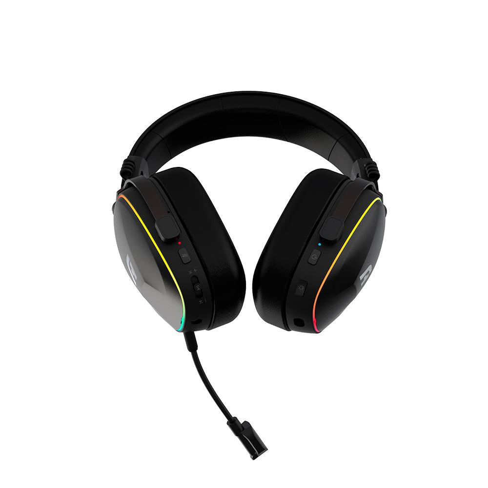 Headset Gamer Sem fio  Aplus Atis Pro, 7.1 Wireless, RGB - Preto