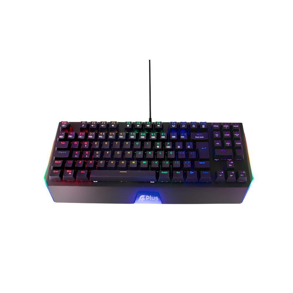 Teclado Mecânico Gamer A+ Plus Tech Khan Rainbow Switch Red – Aplus