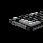 Teclado Gamer Mecanico Sem fio Aplus Zion Wireless Rgb Switch Yellow Visor Lcd