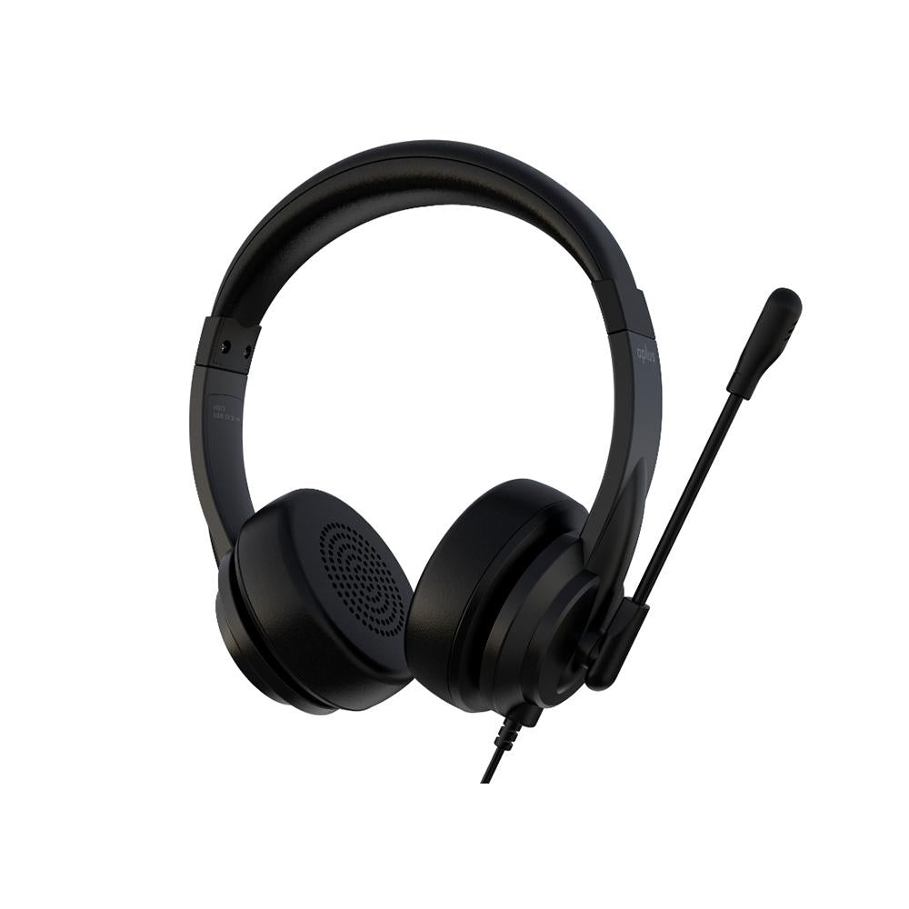 Headset USB Office Aplus H373 Driver de 40mm - Preto