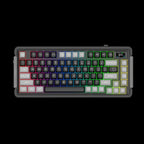 Teclado Gamer Mecanico Sem fio Aplus Zion Wireless Rgb Switch Yellow Visor Lcd
