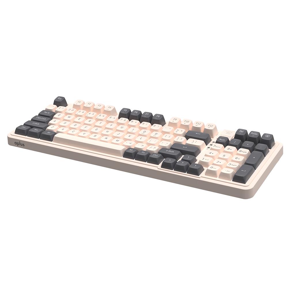 Teclado Gamer Mecânico Aplus Cetus 98 Led Branco Switch Red Hotswap 98% - AK300