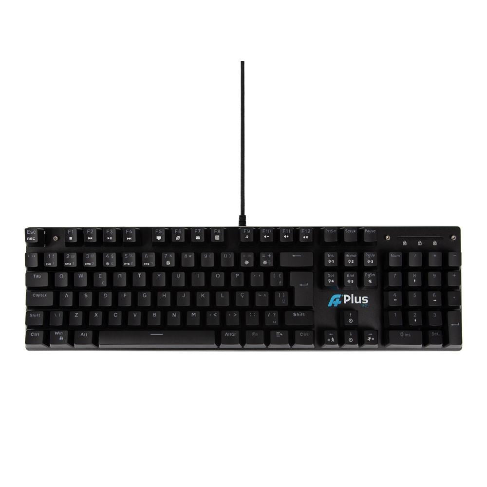 Teclado Mecânico Gamer A+ Plus Tech Khan Rainbow Switch Red