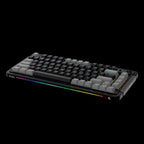 Teclado Gamer Mecanico Sem fio Aplus Zion Wireless Rgb Switch Yellow Visor Lcd