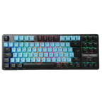 Teclado Gamer Mecânico RGB Aplus Iara Switch Red Gasket 80% Obisidian Aqua - AK400A