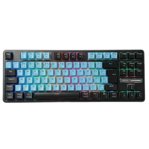 Teclado Gamer Mecânico RGB Aplus Iara Switch Red Gasket 80% Obisidian Aqua - AK400A