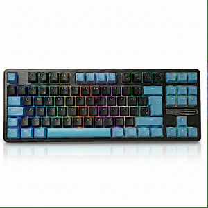 Teclado Gamer Mecanico Rgb Aplus Iara Switch Blue Gasket 80% Obisidian Aqua - AK400